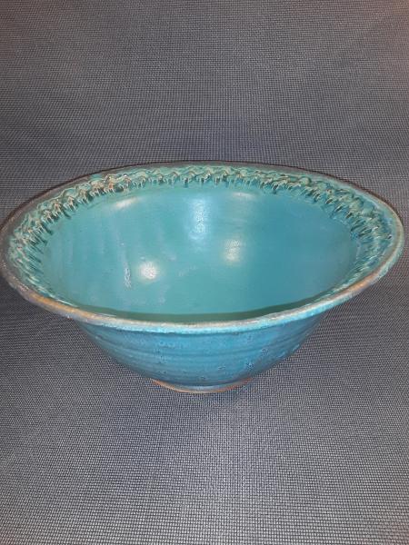 11" Wide bowl in Deep Aqua