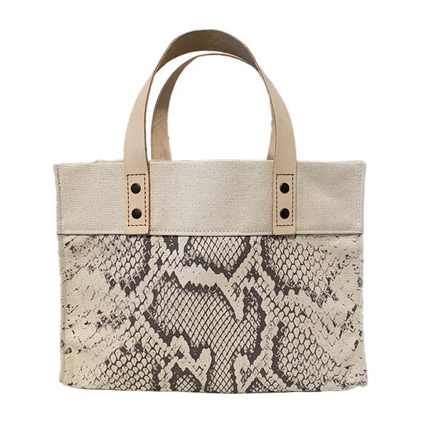 Snake Print Mini Canvas Tote picture