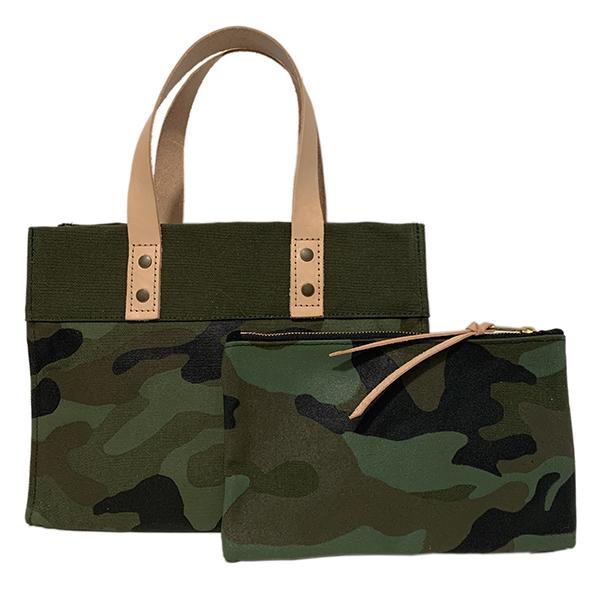 Camo Canvas Mini Tote & Pouch Set