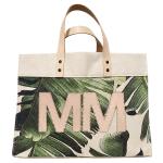 Palm Print Large Canvas Tote - Double Monogram