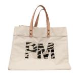 Natural Canvas Large Market Tote - Double Monogram