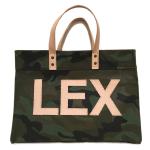 Camo Canvas Large Market Tote - Triple Monogram