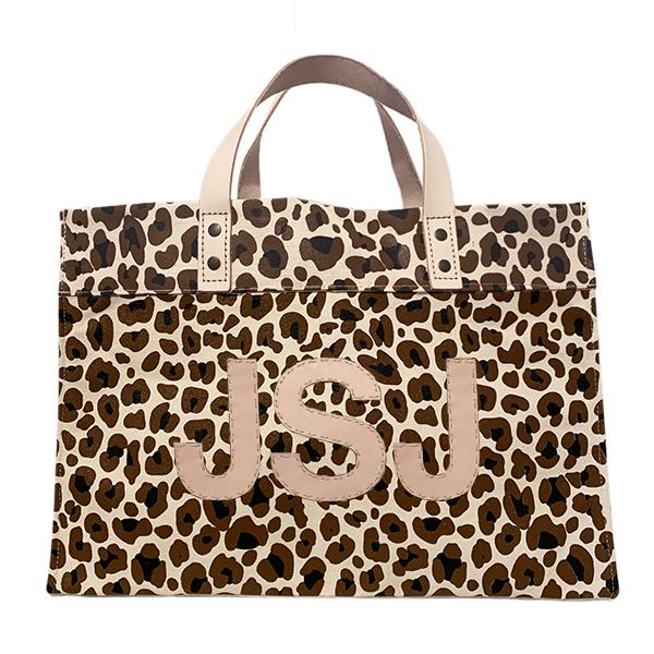 Leopard Canvas Large Market Tote - Triple Monogram picture