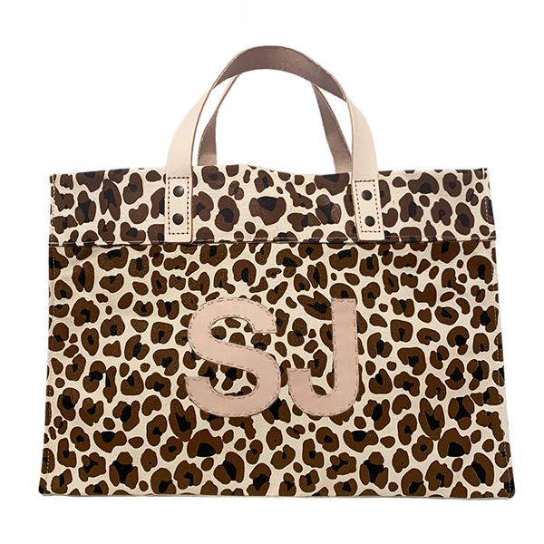 Leopard Canvas Large Market Tote - Double Monogram picture