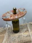 Wine bottle and glass holder