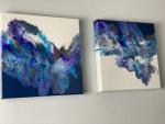 Set of two 12 x 12 inch paintings