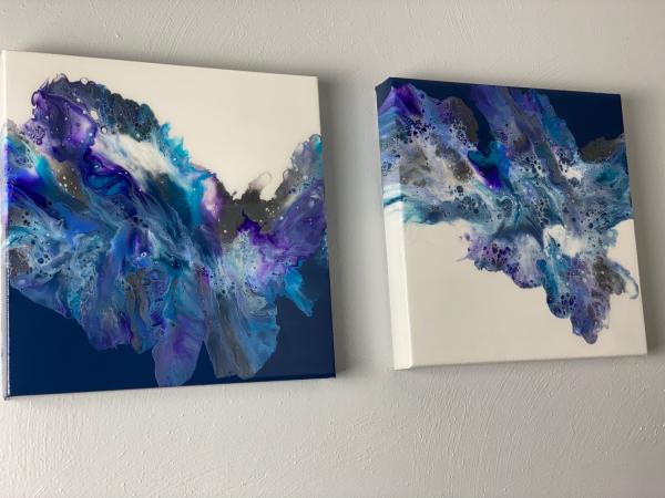 Set of two 12 x 12 inch paintings picture