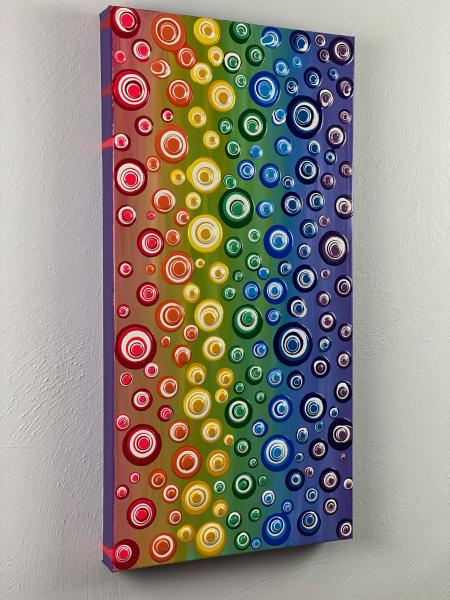Rainbow Series of abstract artwork, 12 x 24 in canvas (1) picture