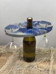 Wine bottle and glass holder