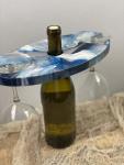 Wine bottle and glass holder