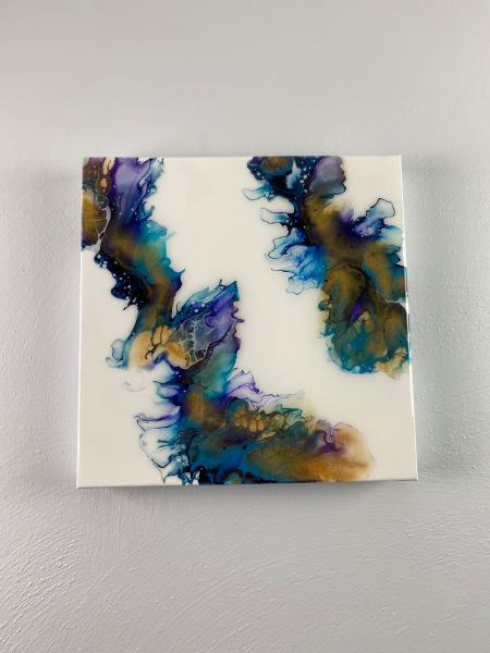 Original abstract artwork, 12 x 12 inch canvas picture