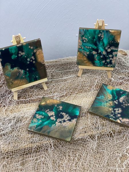 Hand Painted Coaster Set