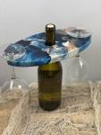 Wine bottle and glass holder