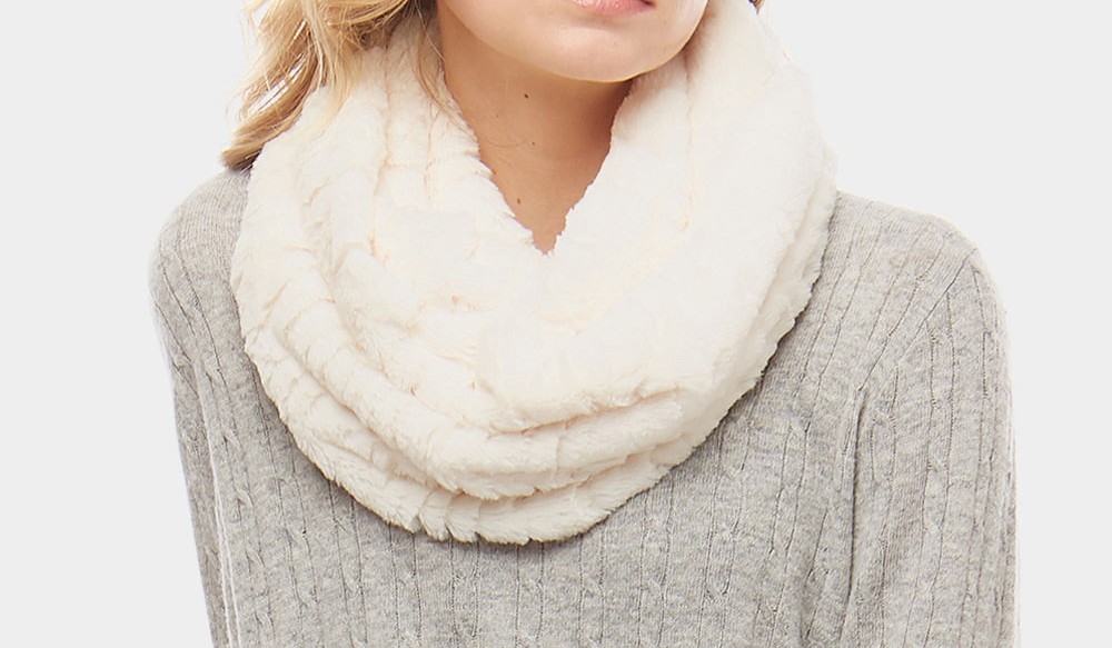 Faux Fur Infinity Scarf (Ivory)