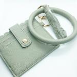 Card Holder & Bracelet Keychain- Grey