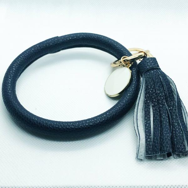 Tassel Bracelet Keychain- Navy