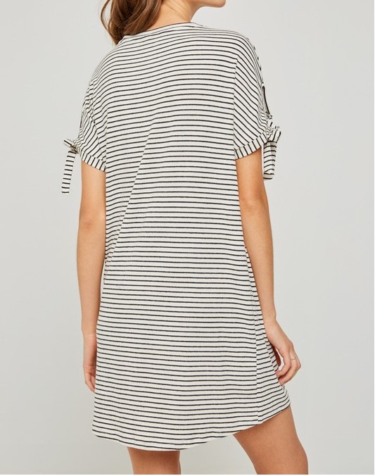 Striped Tie Sleeve Dress picture
