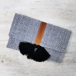 Herringbone Knit Clutch
