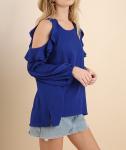 Open Shoulder Flutter Top