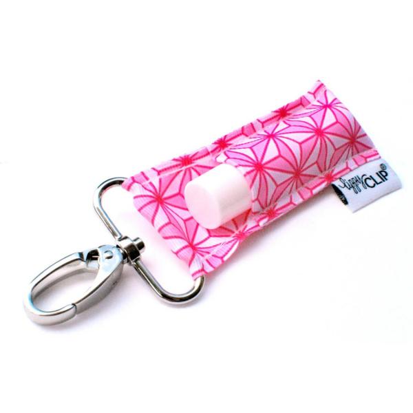 LippyClip Chapstick Holder- Pink Geo