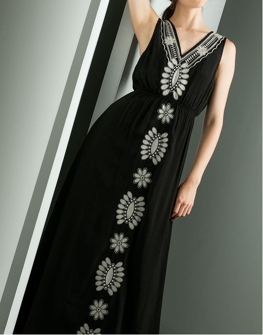 Embroidered Maxi