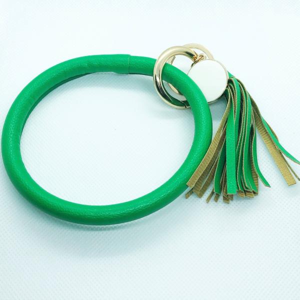 Tassel Bracelet Keychain- Green picture