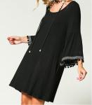 Pom Sleeve Dress w/ Pockets