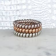 Coil Hair Tie Pack - Mixed Metals