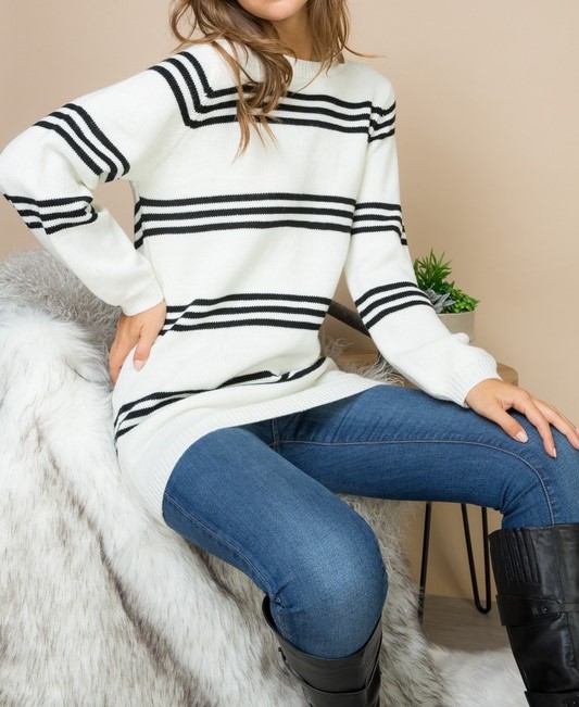 Striped Tunic Sweater picture