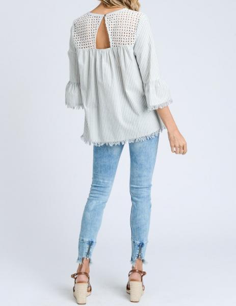 Frayed Eyelet Top picture