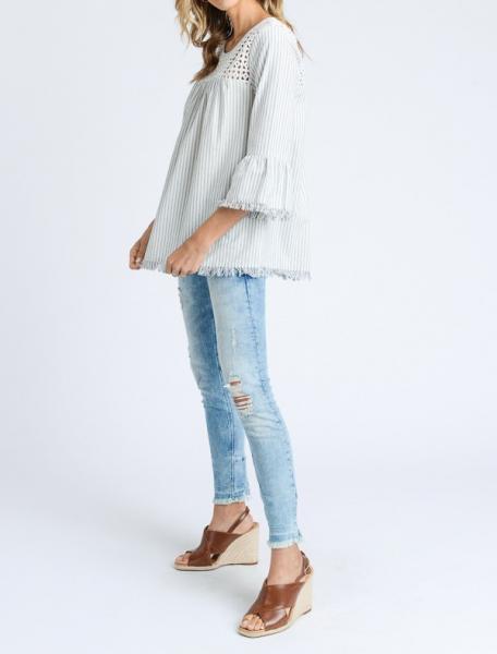 Frayed Eyelet Top picture
