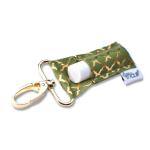 LippyClip Chapstick Holder- Olive Quatrefoil