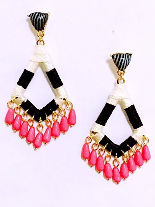 Wrapped Fringe Statement Earrings picture