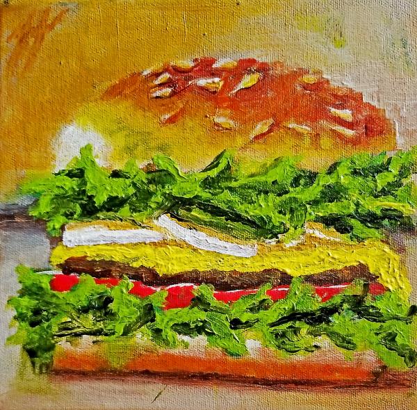 Cheeseburger No. 1 - Original Oil Painting picture