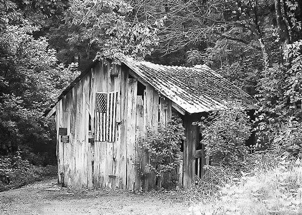 Patriotic Barn Color Print picture