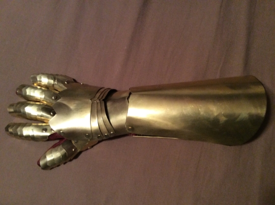 22g Brass Gaunlet -Pair of Gauntlets picture