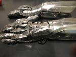 Gothic Style Stainless Steel Gaunlet - Pair of Gauntlets