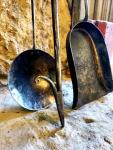 Hand Forged Iron Poker, Shovel & Egg Spoon (set)