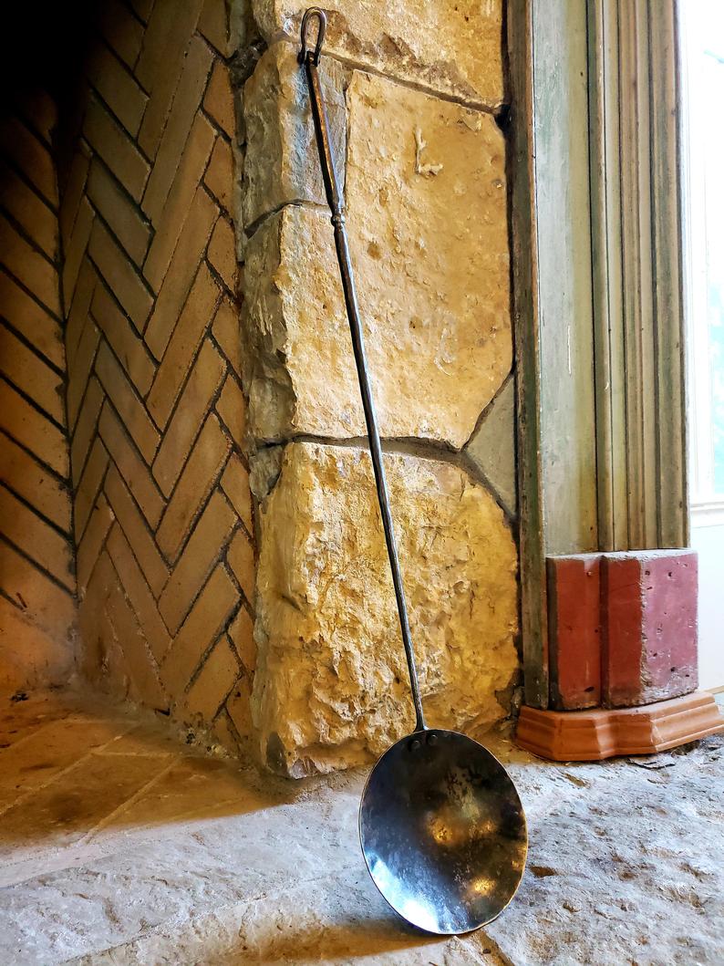 Hand Forged Iron Egg Spoon picture