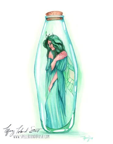 Print - Green Bottle Fairy