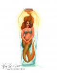 Print - Yellow Bottle Mermaid