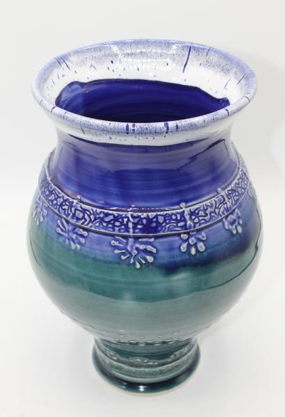 Blue, White and Teal Vase picture