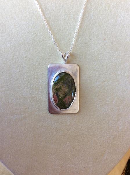 Oval Agate Sterling Silver Pendant