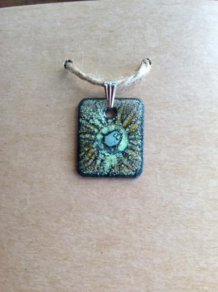 Abstract Enamel  Starburst Pendant