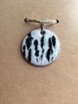 Classic Black and White Enamel Pendant