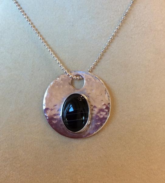 Sterling Silver and Black Onyx Necklace