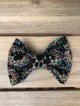 PET BOW TIE: Black Paw Print