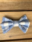 PET BOW TIE: Blue Gingham