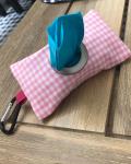 DOG WASTE BAG HOLDER: Pink Gingham