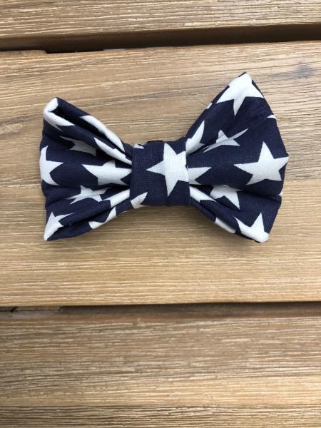 PET BOW TIE: Navy & White Stars picture